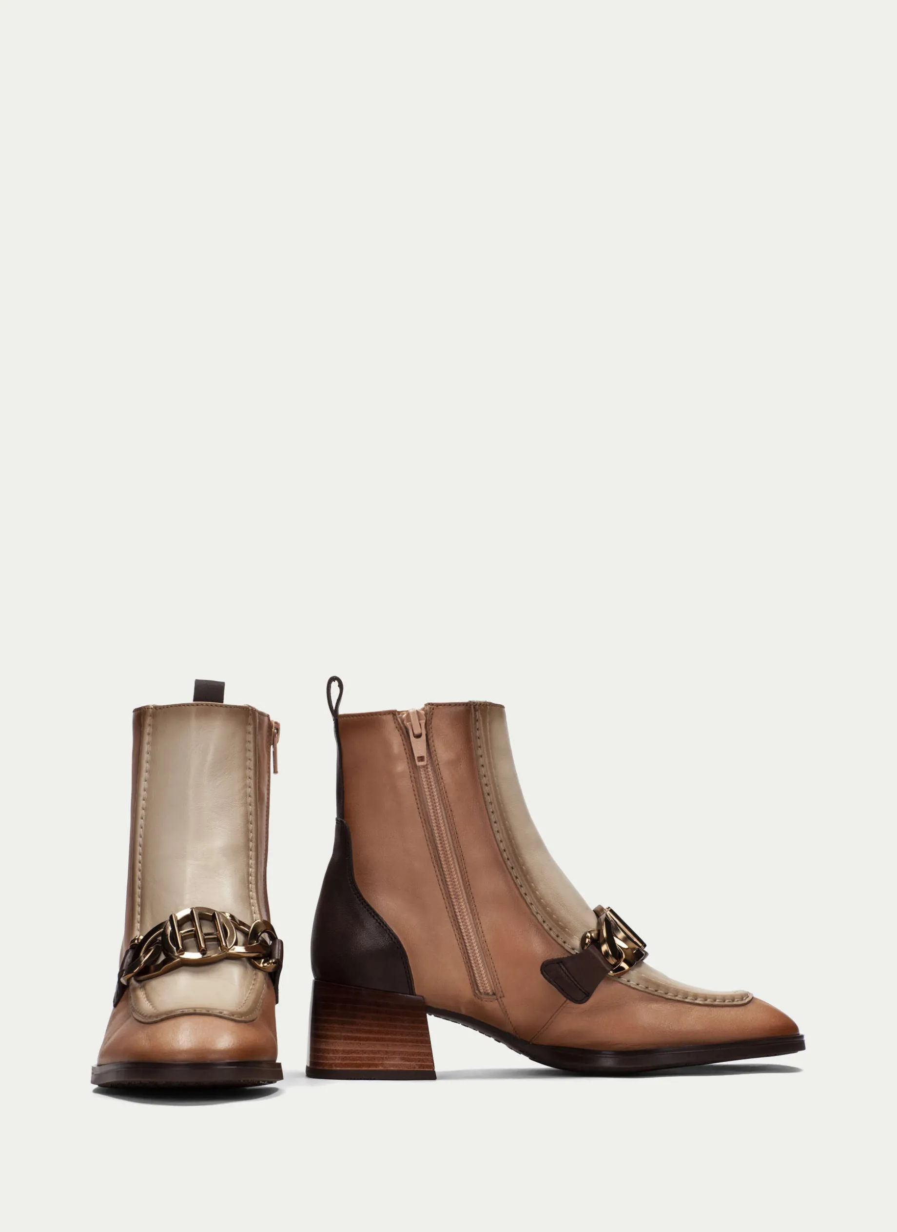Botins Charlize Apricot Marfil