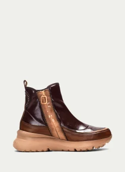 Botins Desportivos Polinesia Couro Marrom