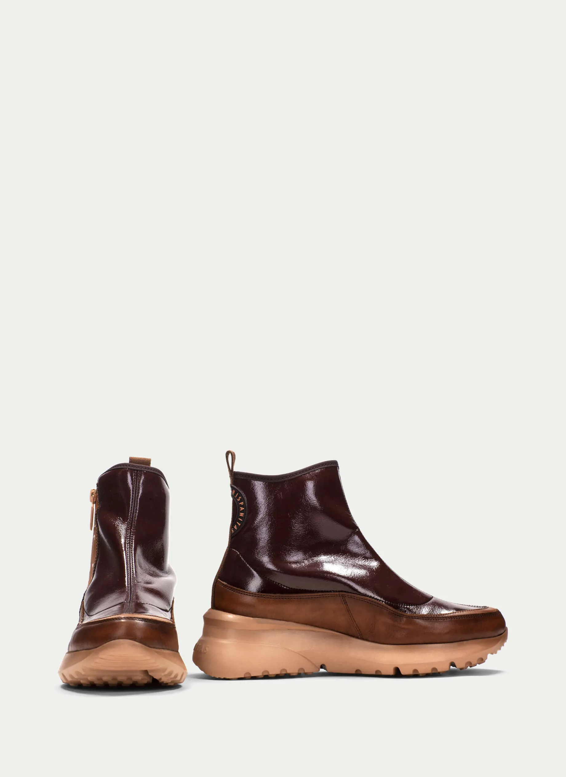 Botins Desportivos Polinesia Couro Marrom