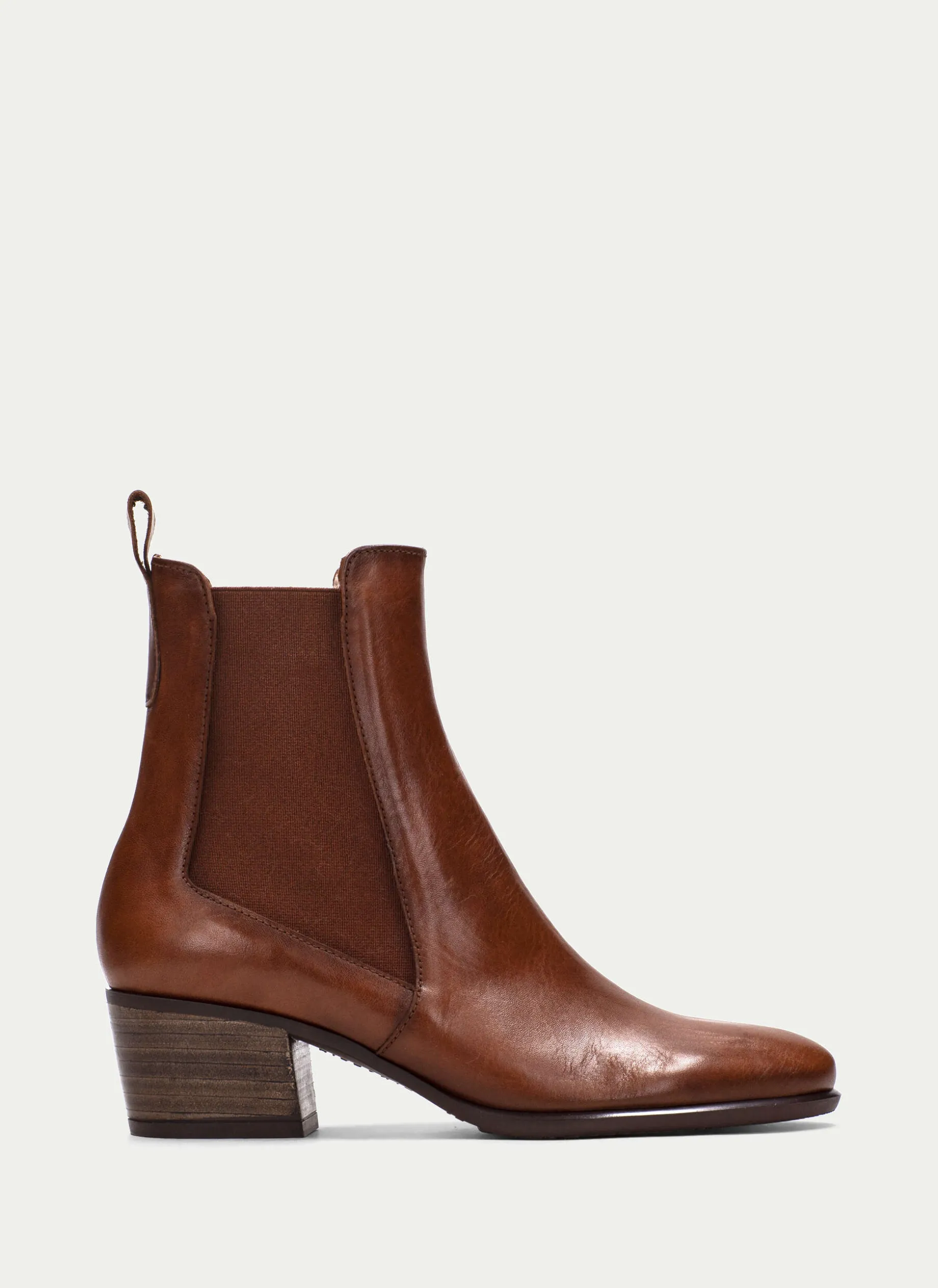 Botins Madeira Couro