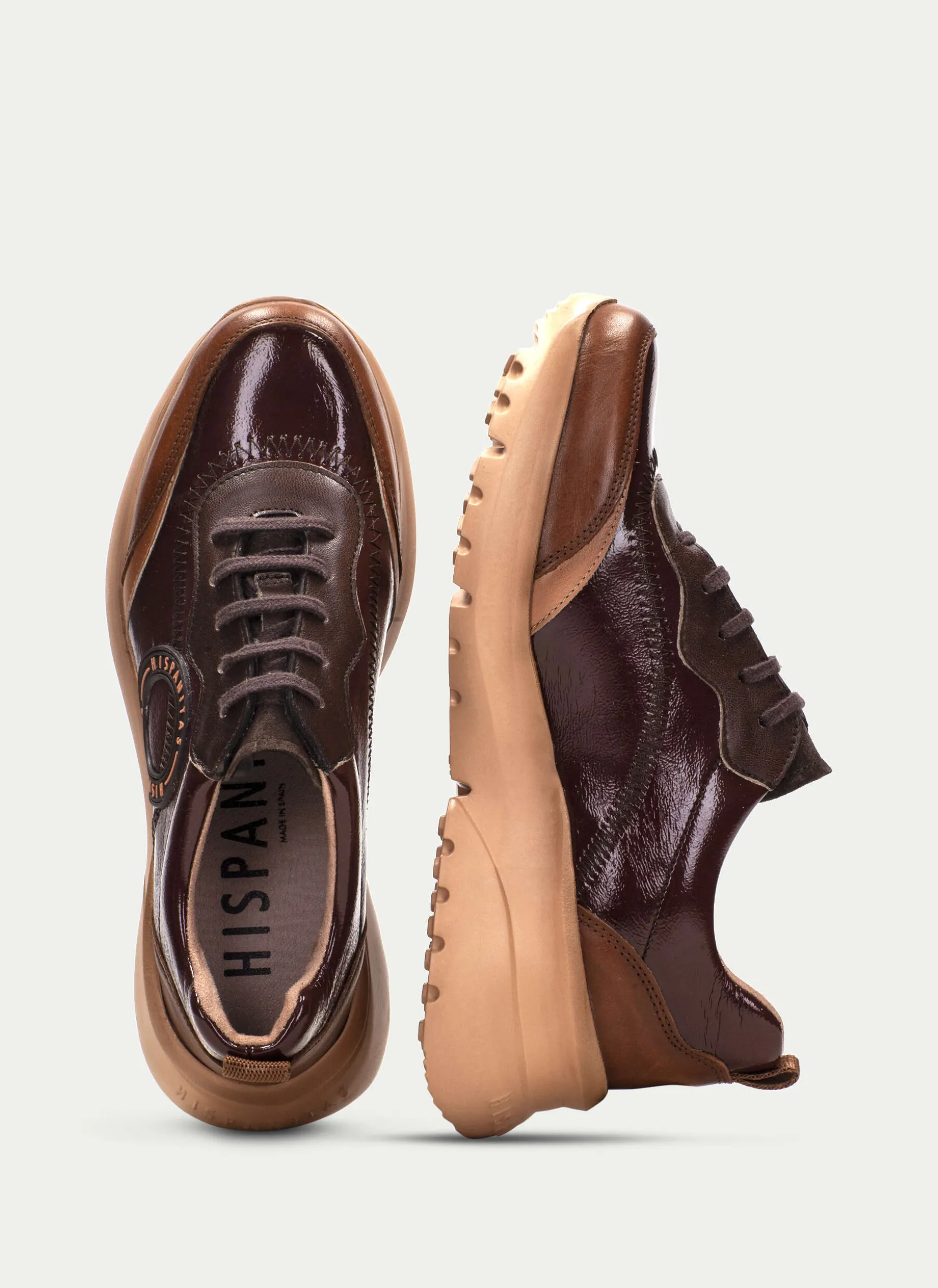 Sneakers Polinesia Couro Marrom